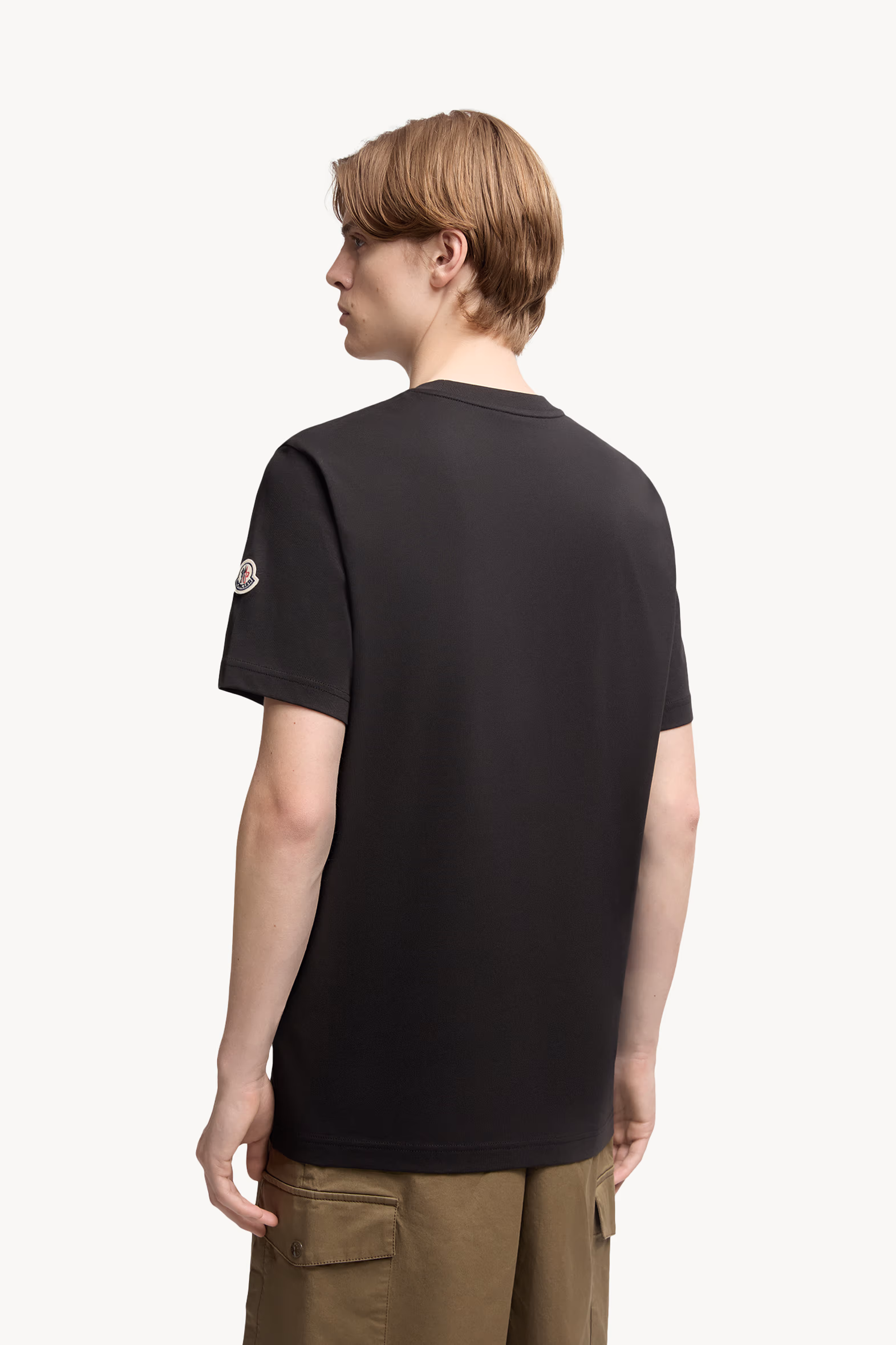 Monogram Cotton T-Shirt Men Black Moncler 5